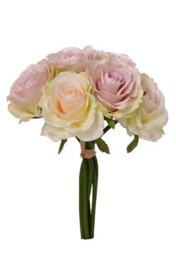9" Rose Bouquet Cream/Pink