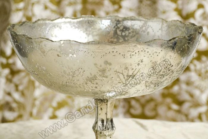 8" X 6.75" Round Desiray Compote Silver - Image 2