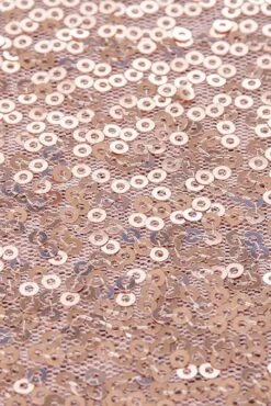 90" X 156" Rectangle Sequin Table Cover Blush
