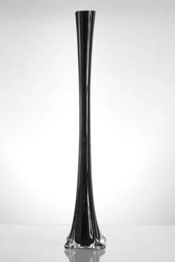 20" Eiffel Tower Glass Vase Black