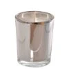 Votive Candle W Glass Silver Pkg/25