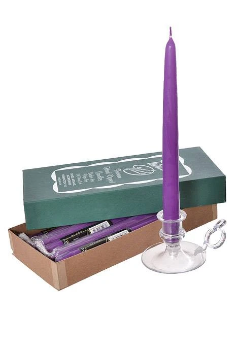 10" Patrician Taper Lavender Box/12 - Image 2