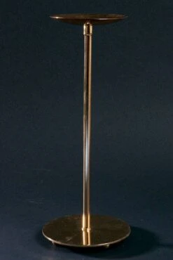 14" Metal Candle Holder Stand Gold