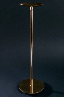 17.75" Metal Candle Holder Stand Gold