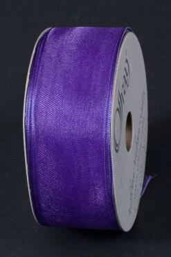 1.5" X 25yds Wired Sheer Encore Ribbon Purple #9