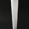 4.25" X 23" Glass Vase White
