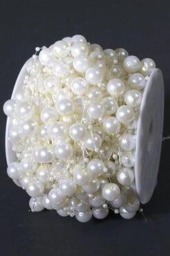 3mm/12mm X 45yds Pearl Garland Ivory