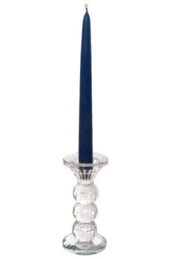 5.5" Crystal Single Lite Glass Candle Holder Clear