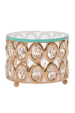 7.5"/11.5"/15.75" Round Cake Stand W/crystal Gold