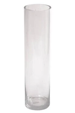 4" X 16" Cylinder Glass Vase Clear