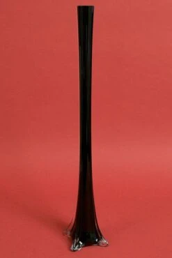 24" Eiffel Tower Glass Vase Black