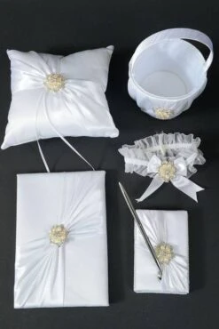 Wedding Accessory Pearl/rhinestone Set White