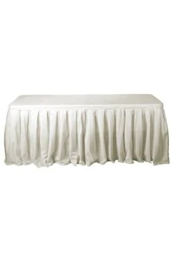 17' Polyester Table Skirt Ivory