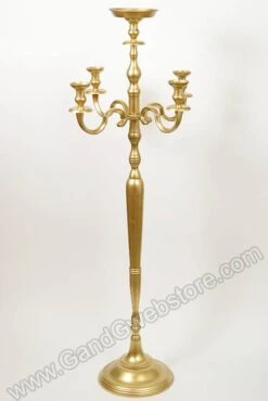 22" X 60" Aluminum Candelabra W/gold Finish