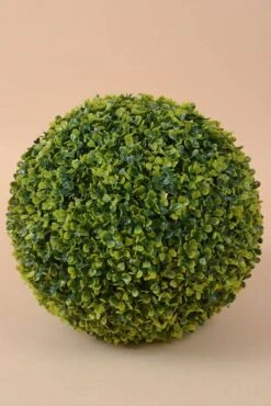 14" Plastic Boxwood Ball Green