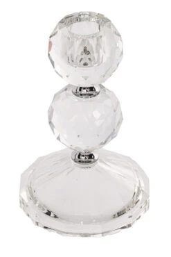 5.5" Crystal Single Candle Holder Clear