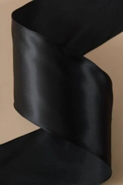 4" X 25yds Wired Contessa Ribbon Black