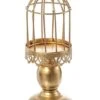 11"/ 15" / 16.5" Metal Candle Stand W/bird Cage Gold