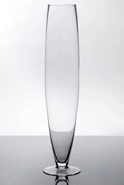 3.25" X 4.5" X 19.75" Glass Vase Clear