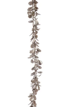 6Ft Metallic Eucalyptus Garland Champagne