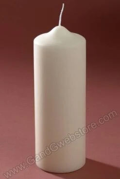2.8" X 8" Pillar Candle Ivory Pkg/12