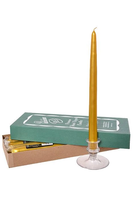 12" Patrician Metallic Taper Gold Box/12 - Image 2