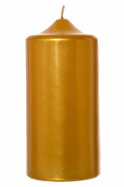 2.8" X 6" Patrician Pillar Candle Gold