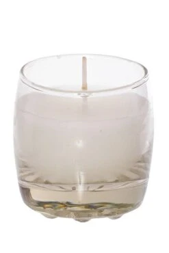 2.25" X 2" Roly Poly Glass W/candle Clear Pkg/12