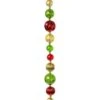 60" Mecury Ball Ornament Garland Red/gold/green
