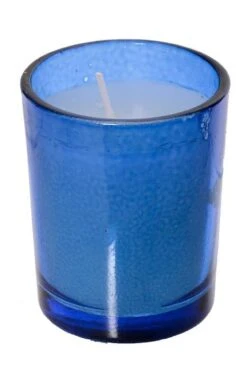Votive Candle In Glass Blue Pkg/25