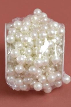 14mm X 30yds Pearl Garland Ivory