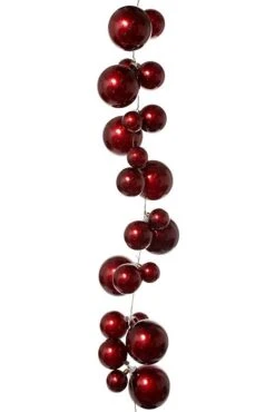 6ft Ball Garland Burgundy