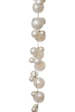 6ft Ball Garland White