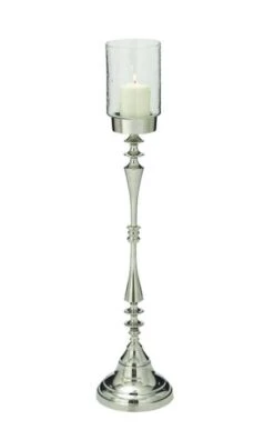 37" X 8"aluminum Glass Candle Holder