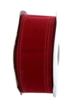 2.5" X 20yds Wired Velvet Ribbon Holiday Red