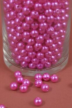 10mm Abs Pearl Beads Hot Pink Pkg(500g)