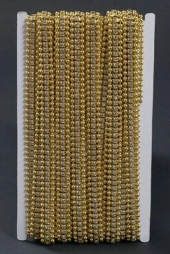 12yds Square Rhinestone/diamond Garland Gold