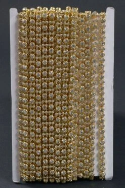 10yds Round Rhinestone/diamond Garland Gold