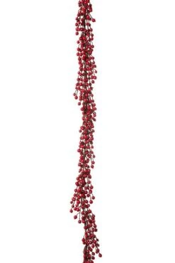 6ft Red Berry Garland Red