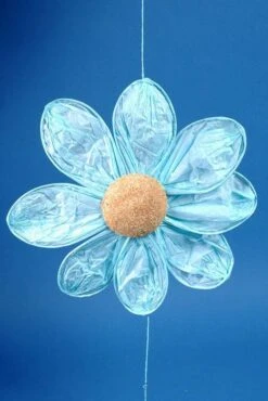 11" X 54" Paper Flower Garland Blue