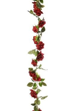 6ft Rose Garland Red