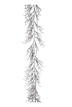 6.3Ft Iced Mini Twig Garland Natural Frosted