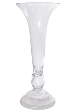 8.25" X 7.75" X 20.25" Glass Vase Clear