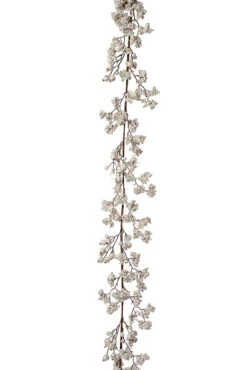 6Ft Berry Garland White/Silver