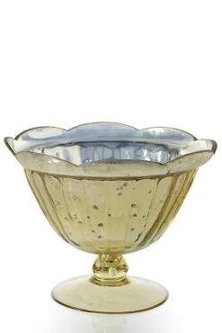 8" X 6.5" Carraway Compote Gold