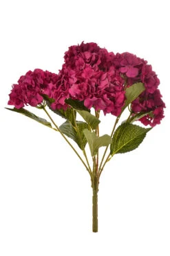 22.5" Silk Hydrangea Bush Fuchsia
