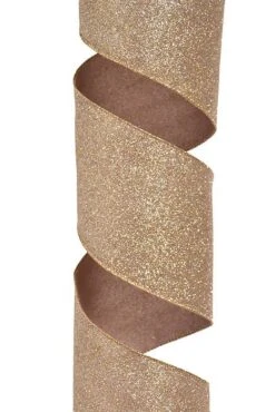 4" X 10 Yds Vintage Glitter Gold/silver