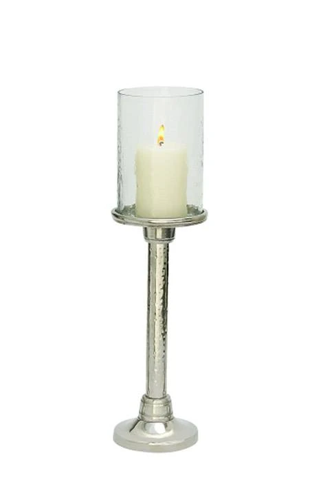 18"/ 20"/ 22" Halum Glass Candle Holder Silver - Image 2