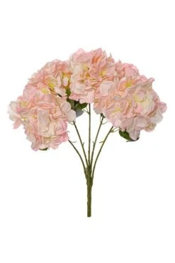 20" Silk Hydrangea Bush (Light Pink)