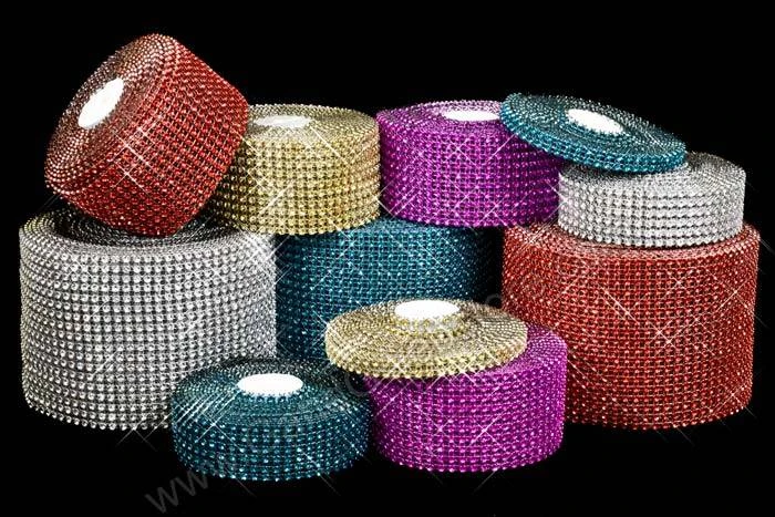 4.5" X 10yds Diamond Wrap Fuchsia - Image 3